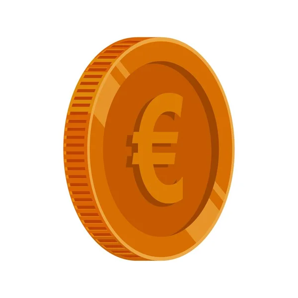 Monnaie Euro Bronze Money Vector — Image vectorielle