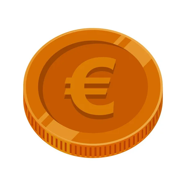 Euro Madeni Para Vektörü — Stok Vektör
