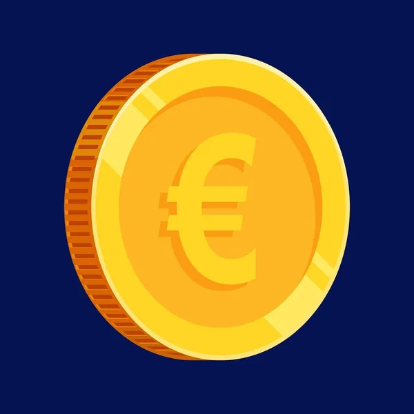 Euro Gold Coin Money Vector — Image vectorielle