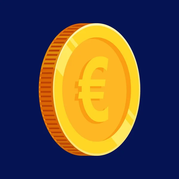 Euro Altın Para Vektörü — Stok Vektör