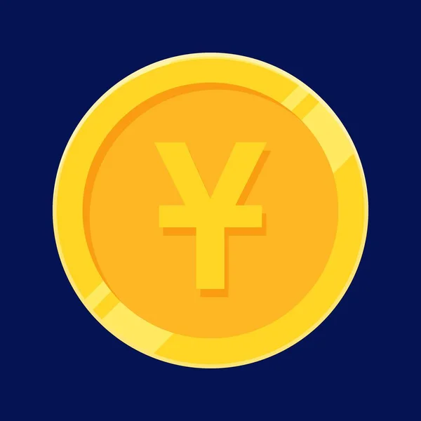Yan Gold Coin China Vector — стоковый вектор