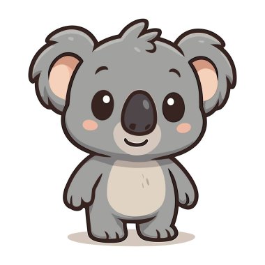 Tatlı koala ayakta duran çizgi film Sweet