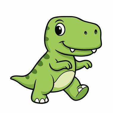Şirin T-Rex Çizgi Film Maskotu Tyrannosaurus Çizimleri