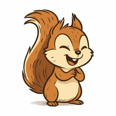 Sincap Çizgi Filmi Maskotu Şirin Sincap Gülümseyen Çizgiler