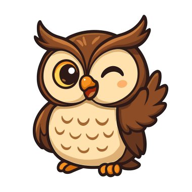 Baykuş Çizgi Filmi Sevimli Baykuş Maskotu Kırpma Çizimleri