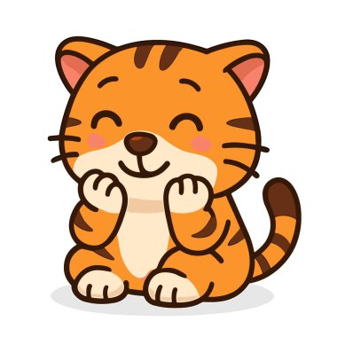 Kedi Maskotu Şirin Turuncu Kedi Oturan Resimler