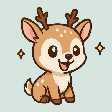 Gülen ren geyiği parıltılarla oturur.