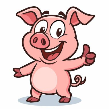 Çizgi film karakteri domuz çizimleri maskotunu onayladı