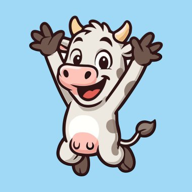 İnek Çizgi Filmi Maskotu Mutlu İnek Çizimleri Atladı
