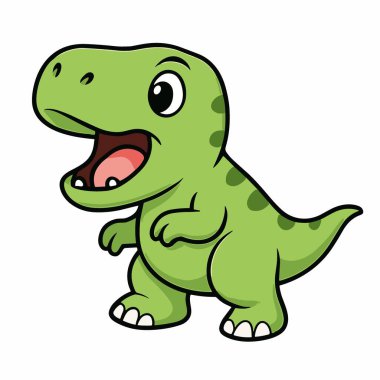 Şirin T-Rex Çizgi Film Maskotu Tyrannosaurus Çizimleri