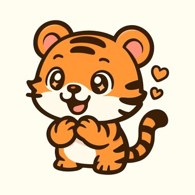 Kaplan çizgi filmi aşık oluyor.