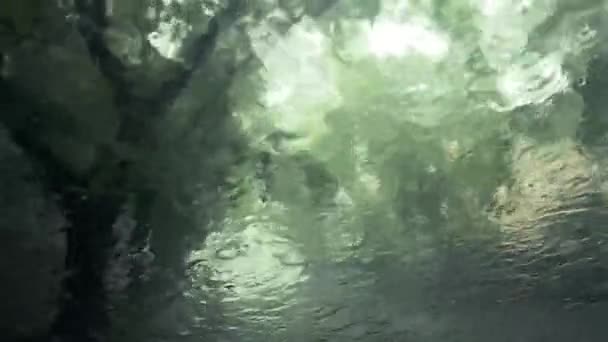 Deštivý Den Auto Okno Bouře Déšť — Stock video
