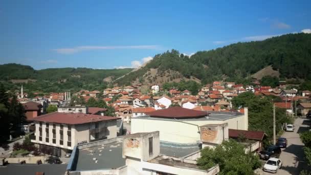 Belitsa Panorama Vista Ciudad — Vídeo de stock