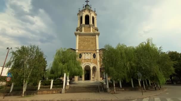 Kerk Van Heilige Drie Eenheid Svishtov — Stockvideo