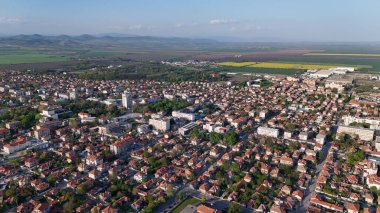 Nova Zagora Bulgaristan İHA kenti hava manzaralı