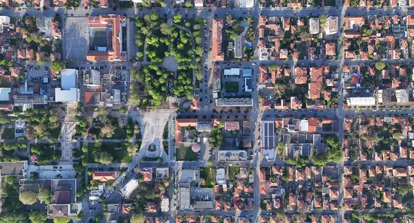 Nova Zagora Bulgarien Drohne Stadt Ansicht Luftaufnahme — Stockfoto