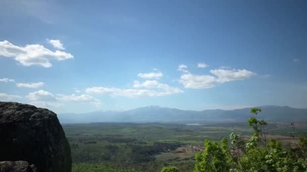Rosdalen Kazanlak Bulgarien Tid Förfaller Panorama Stara Planina Berg — Stockvideo
