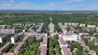 Dimitrovgrad Bulgaristan insansız hava aracı şehir manzarası