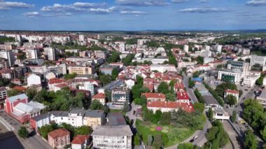 Haskovo Bulgaristan insansız hava aracı şehir manzarası