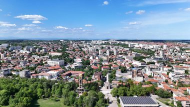 Haskovo Bulgaristan insansız hava aracı şehir manzarası