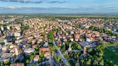 Haskovo Bulgaristan insansız hava aracı şehir manzarası
