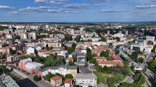 Haskovo Bulgaria Drone City View Panorama — Stock Photo, Image