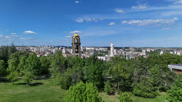 Haskovo Bulgaria Europe Drone City View Monument Holy Mother God — Stock Photo, Image
