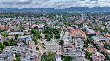 Targovishte Bulgaria drone aerial panorama clipart