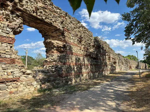 stock image Hisarya Bulgaria roman wall