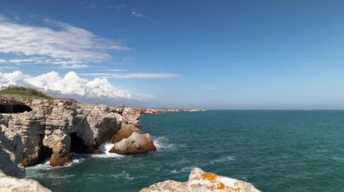 Tulenovo kıyısı Black Bea Bulgaristan panoraması