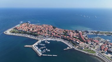 Nesebar Bulgaristan İHA video panoraması