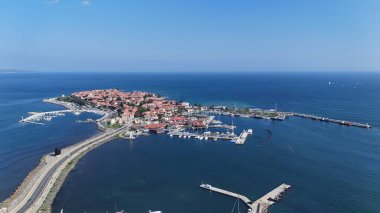Nesebar Bulgaristan İHA video panoraması