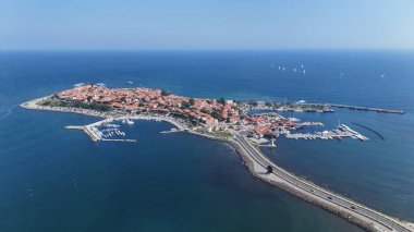 Nesebar Bulgaristan İHA video panoraması