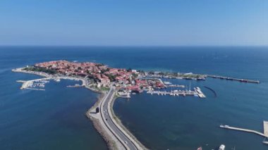 Nesebar Bulgaristan Karadeniz insansız hava aracı kuşları panorama videosu izlediler