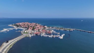 Nesebar Bulgaristan Karadeniz insansız hava aracı kuşları panorama videosu izlediler