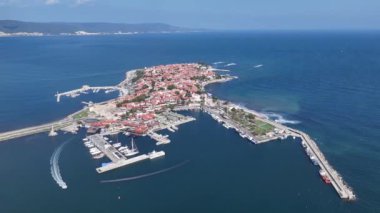 Nesebar Bulgaristan Karadeniz insansız hava aracı kuşları panorama videosu izlediler