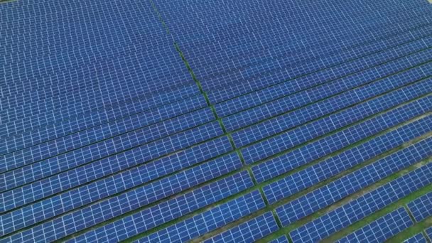 Güneş Panelleri Elektrik Üretmek Için Güneş Işığı Enerjisi Toplamak Için — Stok video