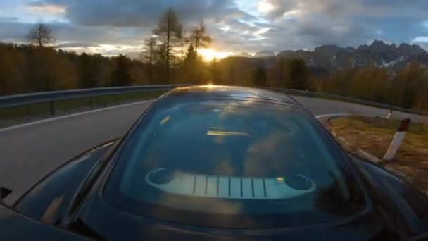 Giau Pass Dolomites Italy May 2022 Breathtaking Scenery While Driving — Stock Video