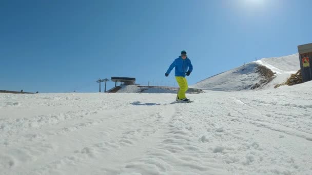 Turracher Hohe Alps Austria November 2022 Slow Motion Man Falls — Vídeo de Stock