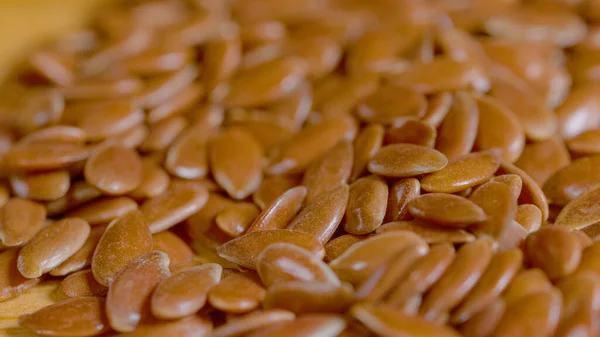 Macro Dof High Definition Shot Small Pile Reddish Brown Flaxseeds — Stock Photo, Image