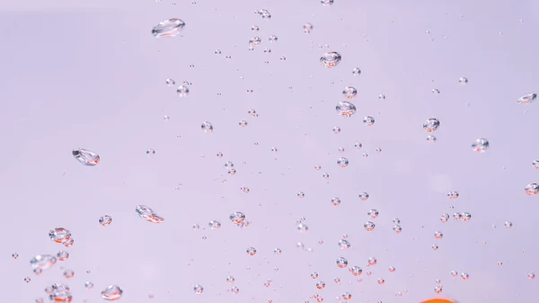 Close Underwater Dof Tiny Air Bubbles Rise Ripe Red Cherry — Stockfoto
