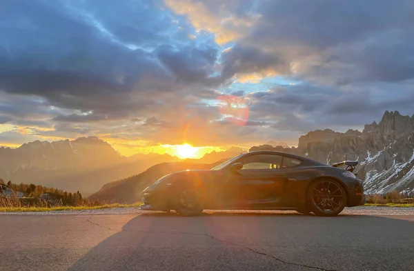 Giau Pass Dolomites Italy May 2022 Gorgeous Sunset High Alpine — Stockfoto