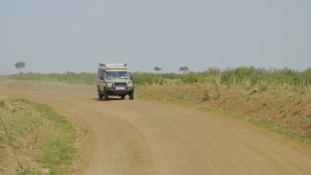 Jeep Touristique Lors Une Balade Dans Parc National Nairobi — Video