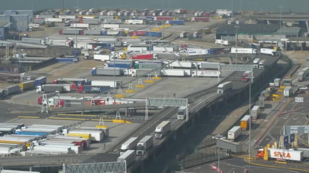 Port Dover United Kingdom September 2023 High Angle View Вантажівки — стокове відео