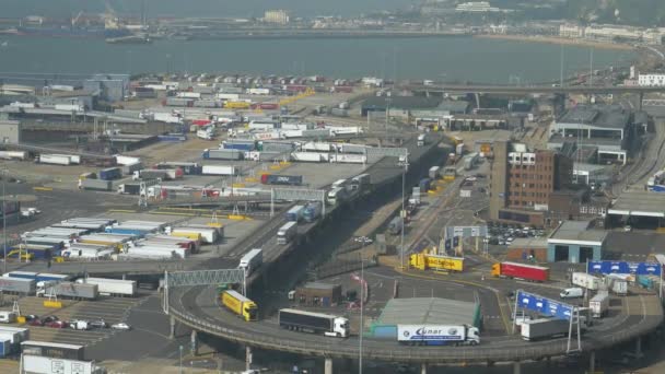 Porto Dover Regno Unito Settembre 2023 Alta Vista Angolo Lunga — Video Stock