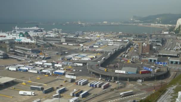 Λιμάνι Του Ντόβερ Ηνωμενο Βασιλειο Σεπτεμβριοσ 2023 Υψηλη Αγγλια Θεα — Αρχείο Βίντεο
