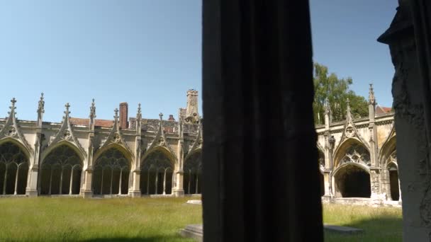 Splendido Chiostro Nella Parte Nord Della Storica Cattedrale Canterbury Passeggiando — Video Stock