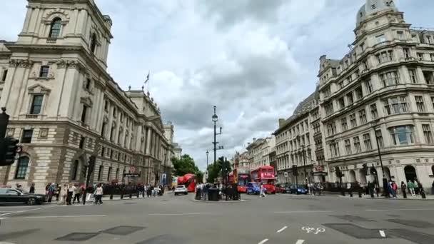 Londen Verenigd Koninkrijk September 2023 Time Lapse Drukke Straat Het — Stockvideo