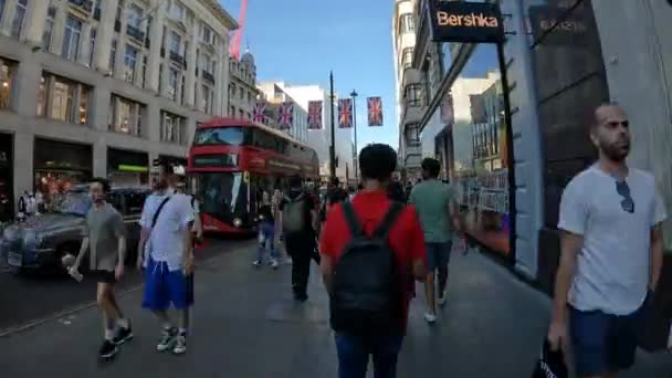 London Vereinigtes Königreich September 2023 Pov Time Lapse Fußgänger Gehen — Stockvideo