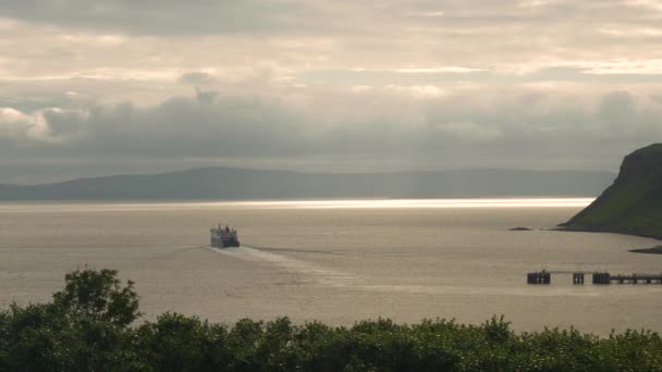 Δρομολόγια Πλοίων Που Συνδέουν Γραφικά Νησιά Της Σκωτίας Και Την — Αρχείο Βίντεο